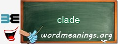 WordMeaning blackboard for clade